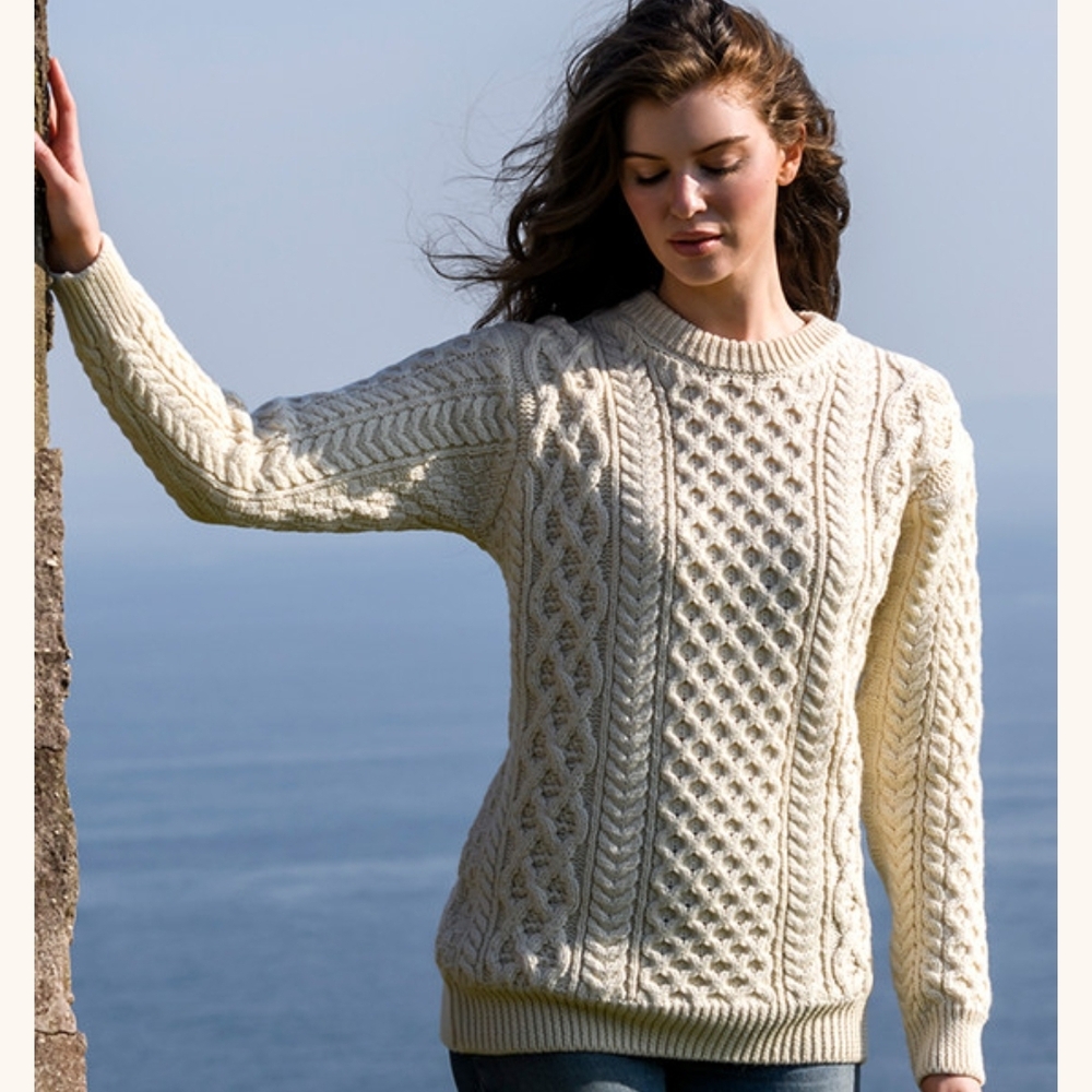 Merino Wool Cable Knit Sweater